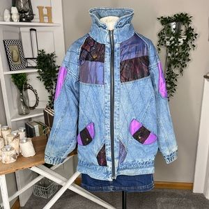 80s Vintage Denim Coat
